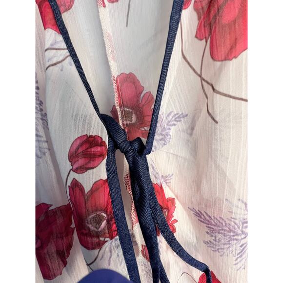 Endless Rose Sheer Floral Kimono Robe Boho Layering Duster Small - Picture 6 of 9